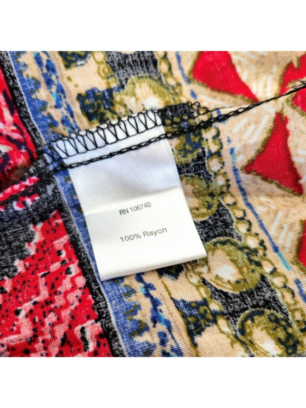 The Pyramid Collection Boho Ruffled Maxi Skirt Large Multicolor Rayon - Picture 4 of 7